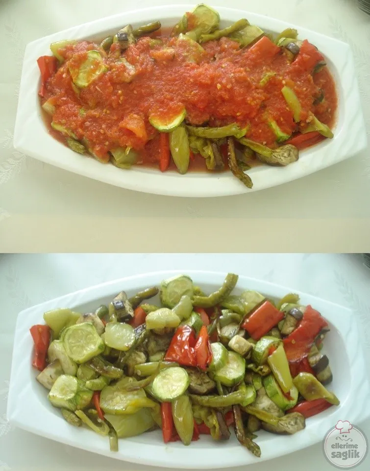 Domates Soslu Fırında Sebze