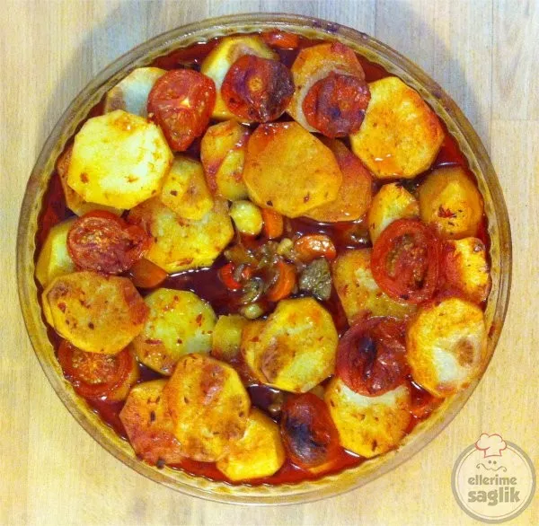 Fırında Kuşbaşılı Patates